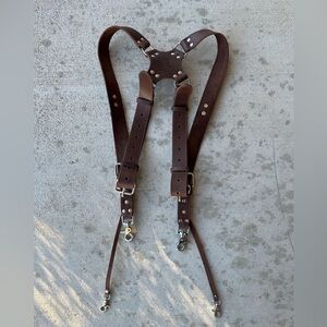 Leather Dual Camera Harness